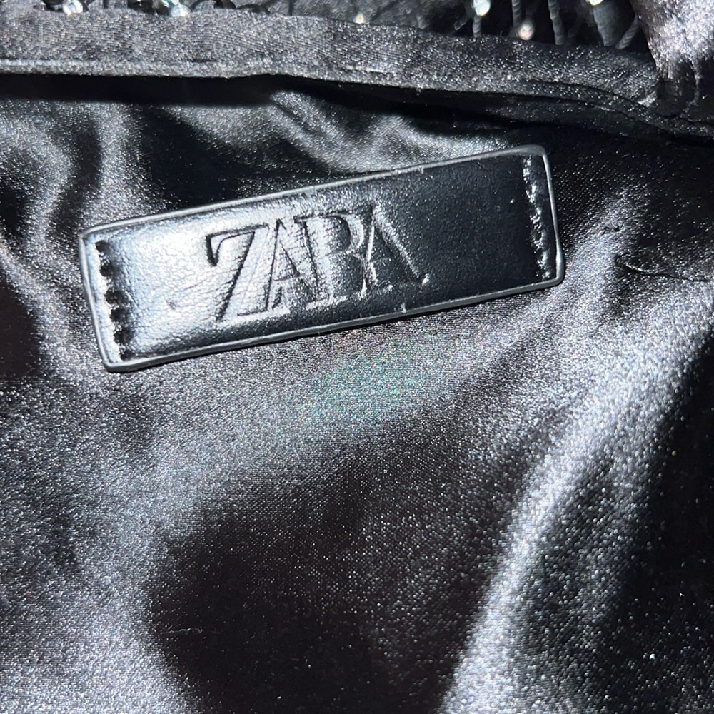 Zara Black Sparkly Handbag - Picture 4 of 8